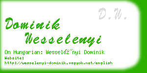 dominik wesselenyi business card